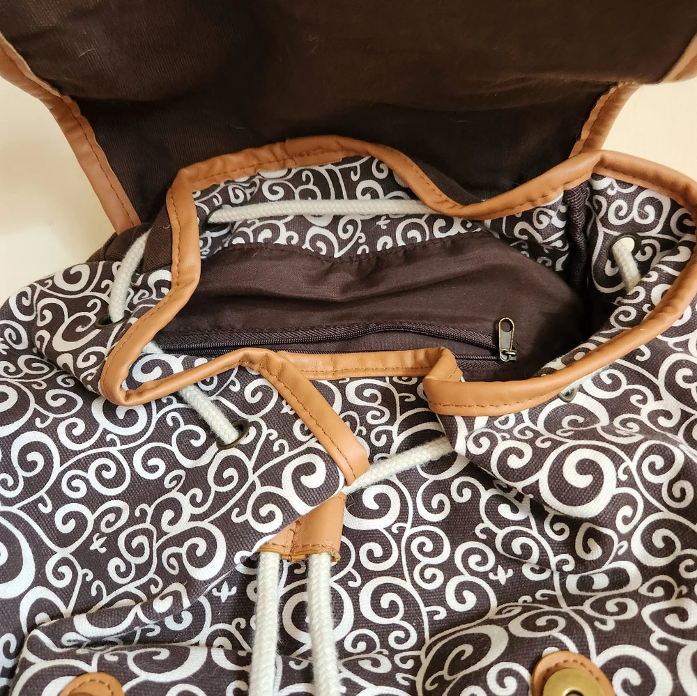 KCliffs Backpack Brown Pulp String Magnetic Snap